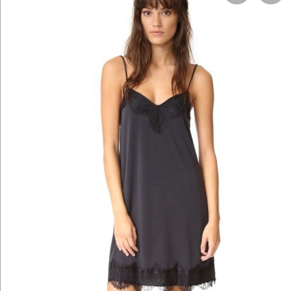 Vintage 90s Cami Lace Trim Slip Dress
